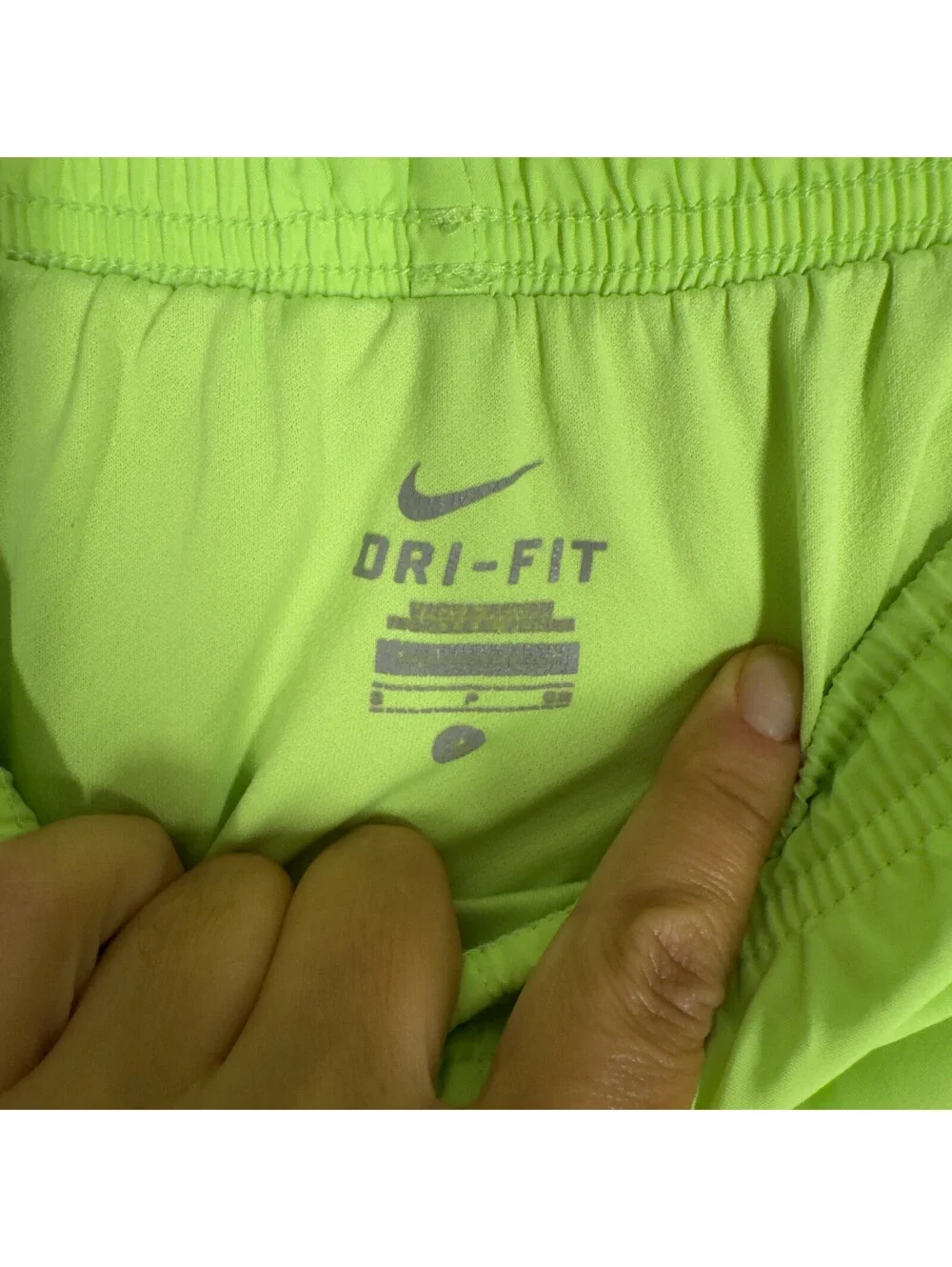 Nike Activewear Shorts Women S Small Green Colorblock High Rise Dri Fit Running